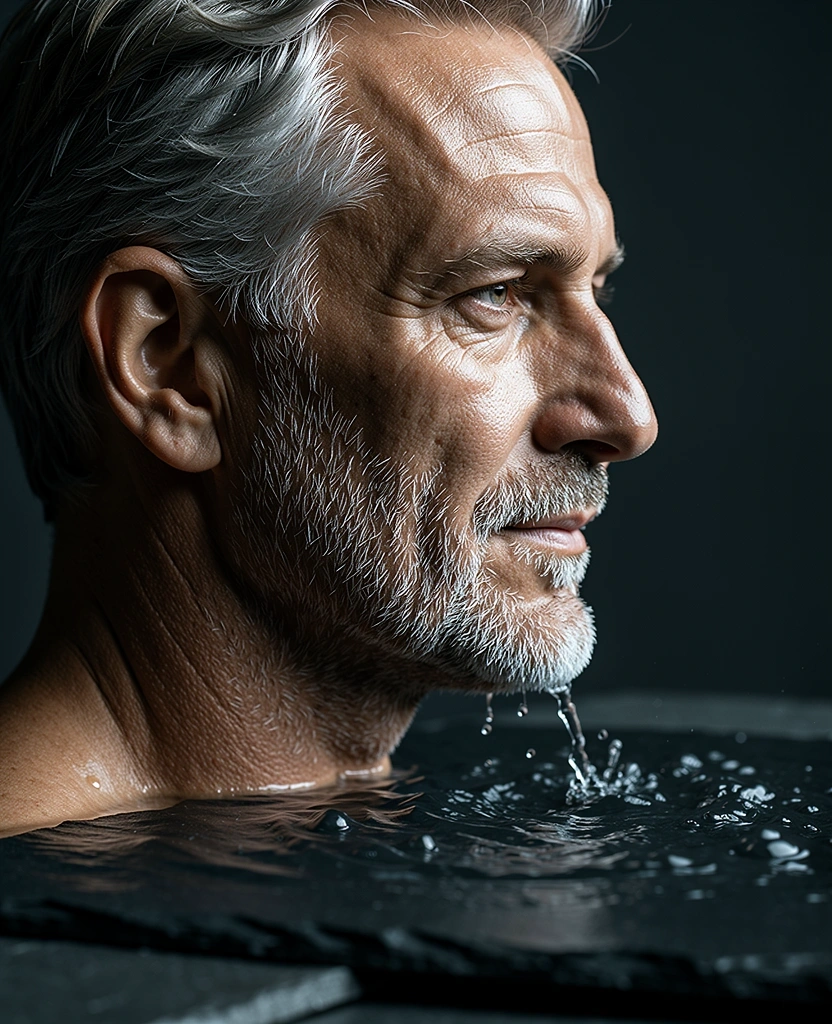 Portrait texturé et masculin